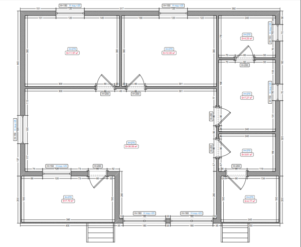 Каркасный дом Нордик 9x11 Каркасный дом Нордик 9x11