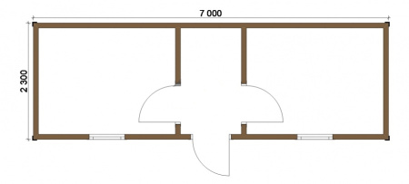 Бытовка 076 - 2,2х7 Бытовка 076 - 2,2х7