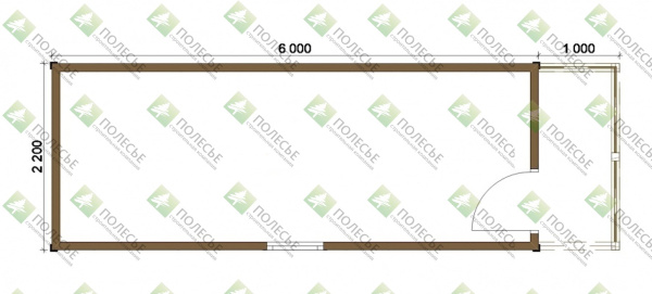 Бытовка 073 - 2,2х7