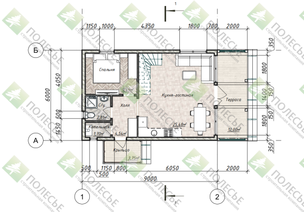 Каркасный дом Макси Плюс 6x11