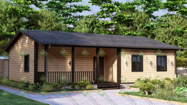 Каркасный дом Комфорт - 4 9х12