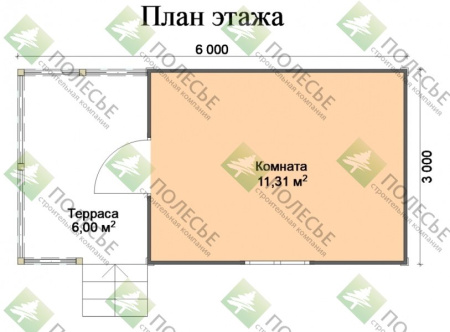 Каркасный дом Дачник Мини 6x3