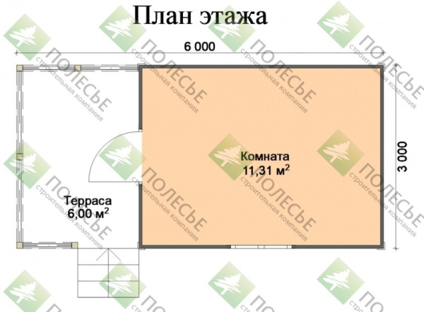 Каркасный дом Дачник Мини 6x3