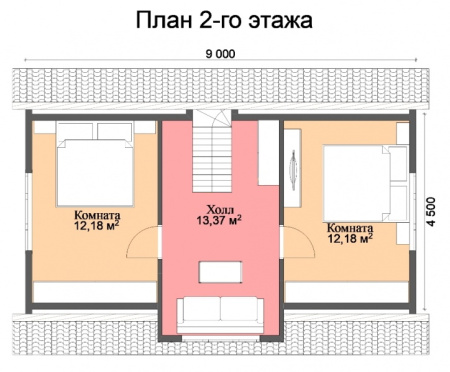 Каркасный дом Терем-2 6х9 Каркасный дом Терем-2 6х9