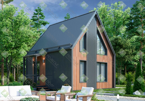 Каркасный дом Барн 6x6