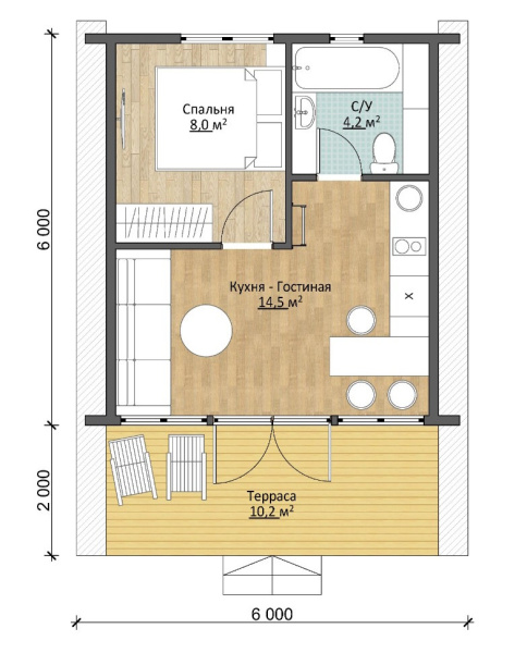 А Фрейм-48 6х8  А Фрейм-48 6х8