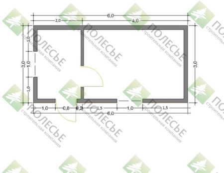 Каркасный дом Дачник 6x3