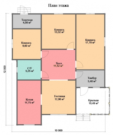 Каркасный дом Идеал 10х12 Каркасный дом Идеал 10х12