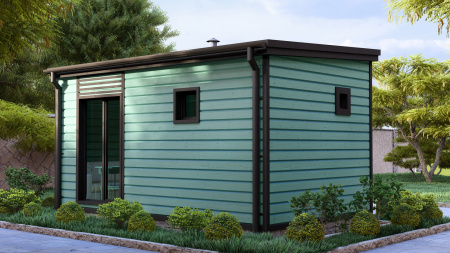 Каркасная баня Изумруд 3x5