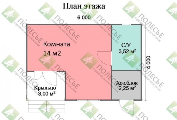 Дачный дом Кроха 6х4