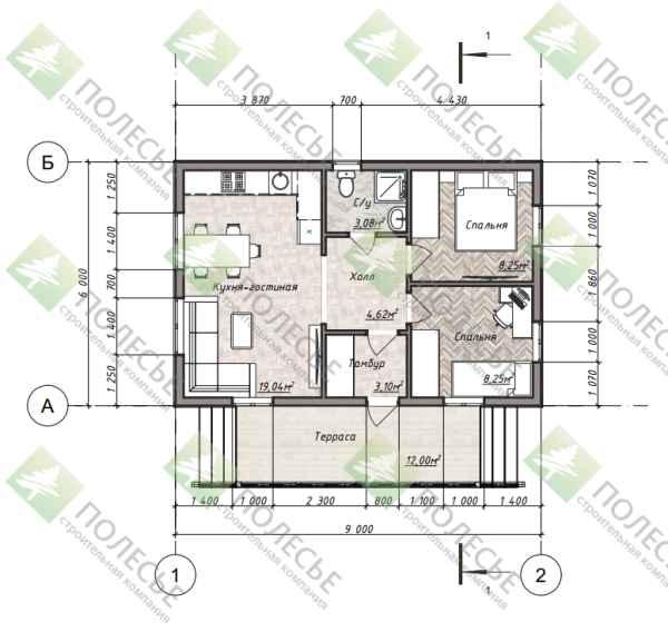 Каркасный дом Рома 6x11