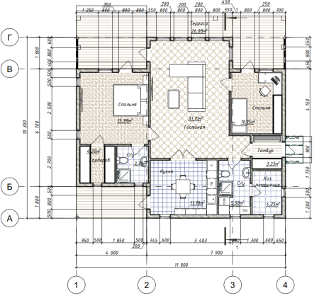 Каркасный дом Барич 10x12
