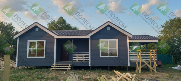 Каркасный дом Комфорт 10х12