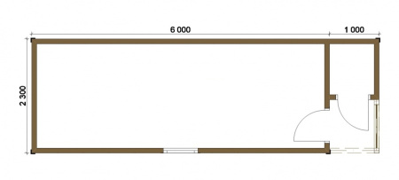 Бытовка 074 - 2,2х7 Бытовка 074 - 2,2х7