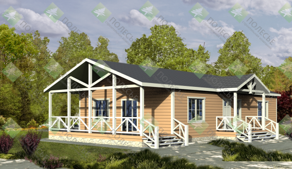 Каркасный дом Новгород 9x16