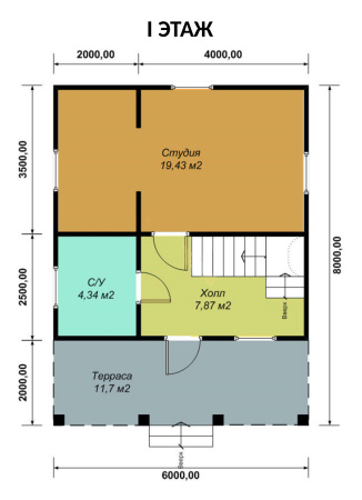 Дачный дом Престиж-5 6х8 Дачный дом Престиж-5 6х8