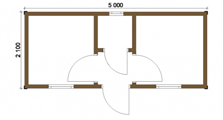 Бытовка 058 - 2,2х5 Бытовка 058 - 2,2х5