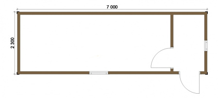 Бытовка 071 - 2,2х7 Бытовка 071 - 2,2х7