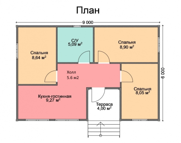 Каркасный дом Радуга 6x9 Каркасный дом Радуга 6x9