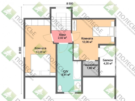 Каркасный дом Канцлер 8х8