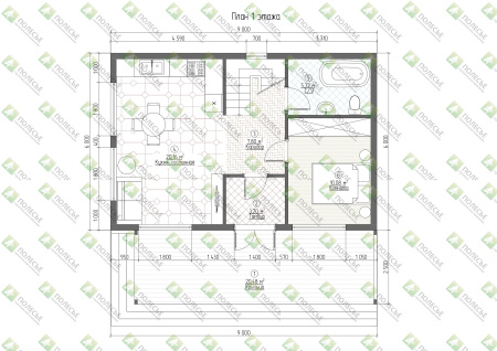 Каркасный дом Михаил 9x6