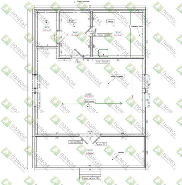 Баня Серафима 7х12