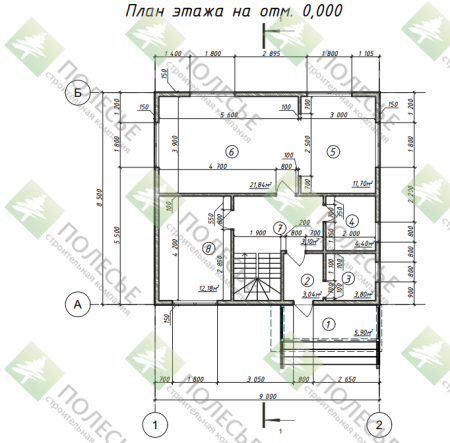 Каркасный дом МОСКВА 8х9
