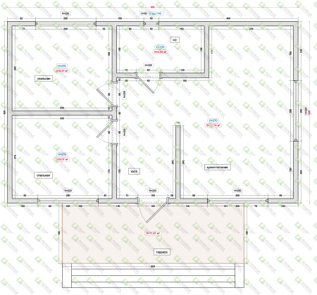Модульный дом Фараон 9,6х8 м