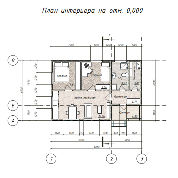 Каркасный дом Лесничий 6x9 Каркасный дом Лесничий 6x9