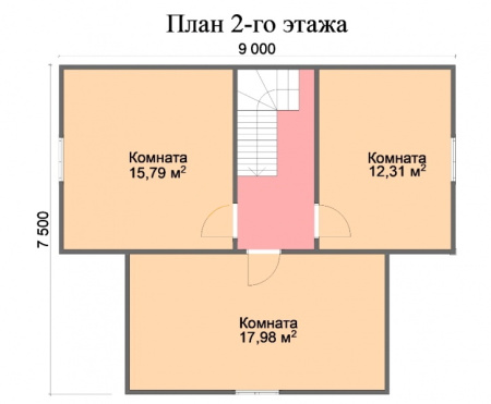 Каркасный дом Волга 9х9 Каркасный дом Волга 9х9