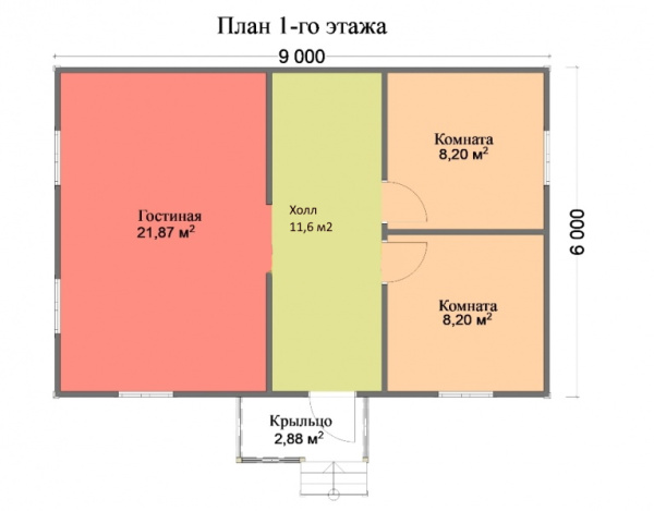 Каркасный дом Фазенда-3 6x9 Каркасный дом Фазенда-3 6x9