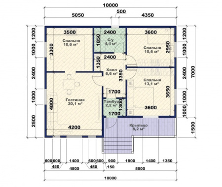 Каркасный дом Михнево 9x10 Каркасный дом Михнево 9x10