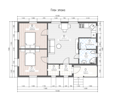 Каркасный дом Добрый 7x10 Каркасный дом Добрый 7x10
