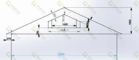 Дачный дом Орбита 6х6 с верандой