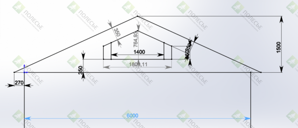 Дачный дом Орбита 6х6 с верандой