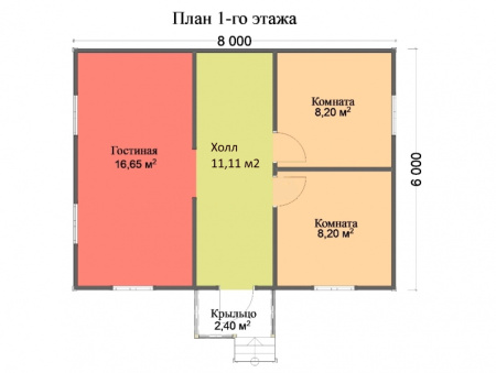 Каркасный дом Фазенда-2 6x8 Каркасный дом Фазенда-2 6x8