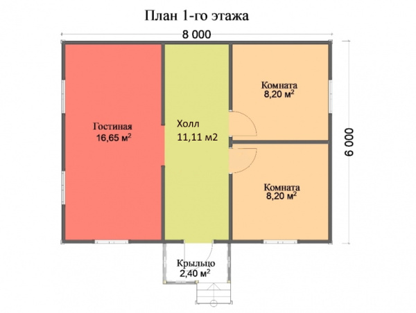 Каркасный дом Фазенда-2 6x8 Каркасный дом Фазенда-2 6x8