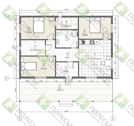 Каркасный дом Комфорт 5 11х12