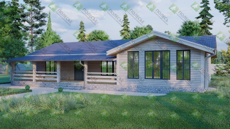 Каркасный дом Комфорт Плюс 11x17