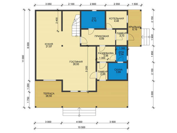 Каркасный дом Сударь 9x10 Каркасный дом Сударь 9x10