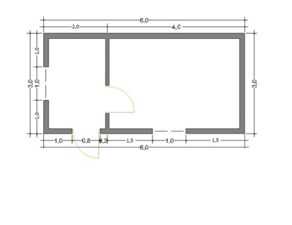 Каркасный дом Дачник 6x3 Каркасный дом Дачник 6x3
