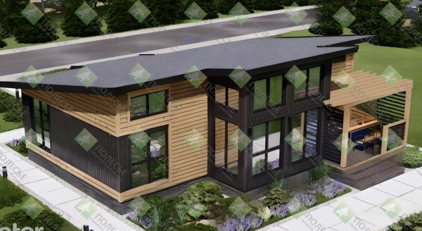 Каркасный дом Светлый 12x9