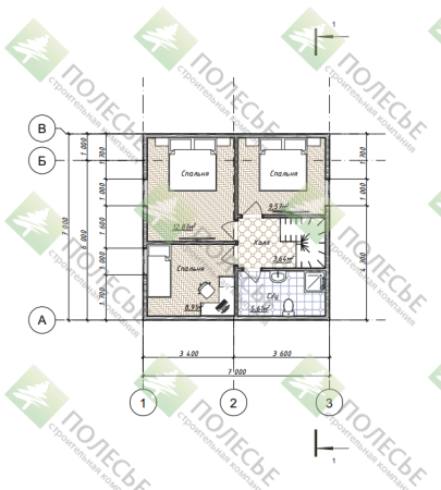 Каркасный дом Севастополь 7х7