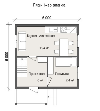 Дачный дом Ранчо-2 6х6 Дачный дом Ранчо-2 6х6