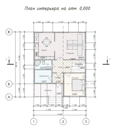 Каркасный дом Кашира 8х10 Каркасный дом Кашира 8х10