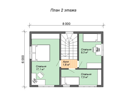 Дачный дом Пегас 6х8