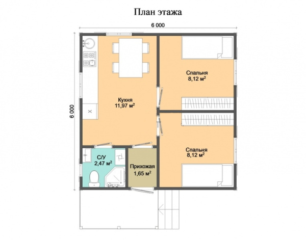 Дачный дом Бастион 6х6 Дачный дом Бастион 6х6