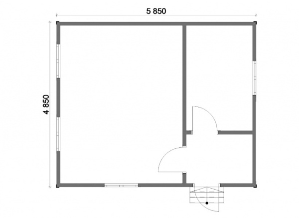 Модульный дом Крепыш-2 6х5 метра Модульный дом Крепыш-2 6х5 метра