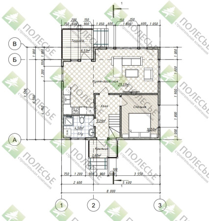 Каркасный дом Премьера-3 8х8