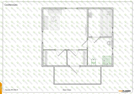Каркасная баня Елена 6x5